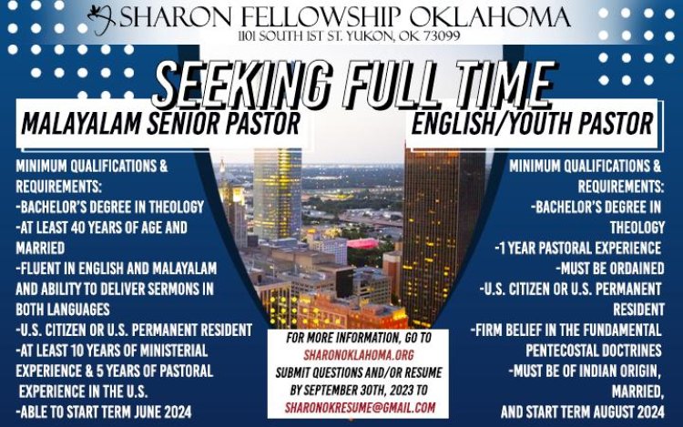 Seeking A full-time Pastor