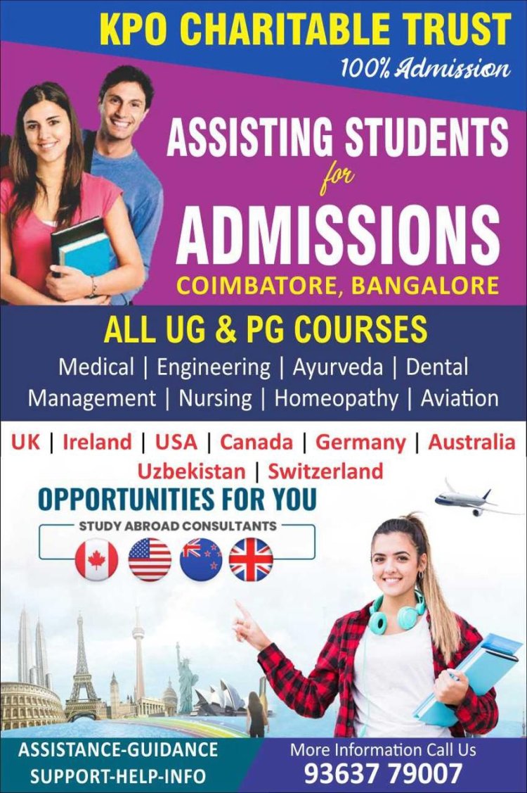 Assisting Students for Admissions; KPO Charitable Society