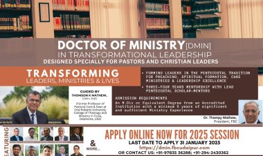 Apply Online Now For Doctor of Ministry;  Filadelfia Bible College