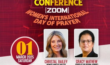 ചർച്ച് ഓഫ് ഗോഡ് മിഡിൽ ഈസ്റ്റ് റീജിനൽ വുമൻസ് വൺഡേ പ്രയർ കോൺഫറൻസ് മാർച്ച് 1ന്