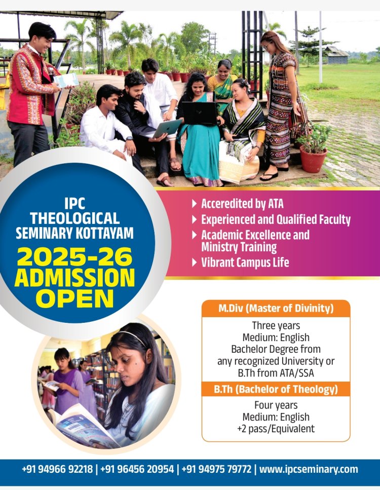 IPC Theological Seminary Kottayam Admission Open