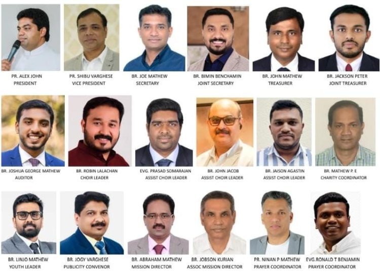 അബുദാബി പെന്തക്കോസ്തൽ ചർച്ചസ് കോൺഗ്രിഗേഷന് പുതിയ ഭാരവാഹികൾ