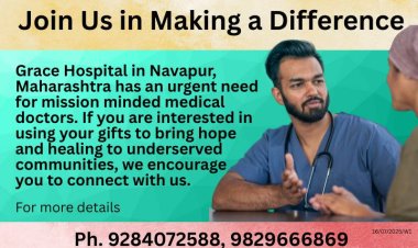 Seeking Mission Doctors;  Grace Hospital Navapur