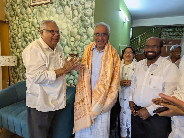 അരനൂറ്റാണ്ടിന്റെ ആത്മബന്ധം: സി.വി. മാത്യു സാറിനെ സന്ദർശിച്ച് പാസ്റ്റർ എബ്രഹാം ജോസഫ് 