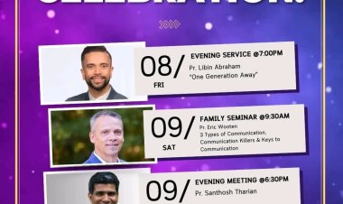 ഐപിസി കാൽവറി പെന്തെക്കോസ്തൽ ഡാളസ് സഭയുടെ ഇരുപതാമത് വാർഷികവും കോൺഫറൻസും ഓഗ.8 മുതൽ