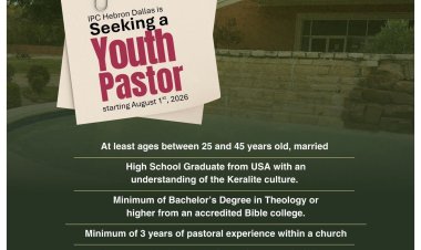 Seeking a Youth pastor; IPC Hebron Dallas