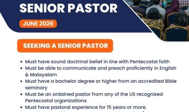 Seeking A Senior Pastor;  Sharon Fellowship Church of Dallas