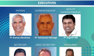 ഐപിസി ആയൂർ സെൻ്റർ സൺഡേസ്കൂൾ അസോസിയേഷൻ ഭാരവാഹികൾ