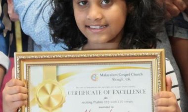 119 ആം സങ്കീർത്തനം മന:പാഠമാക്കി മന്ന ലിനിഷ്