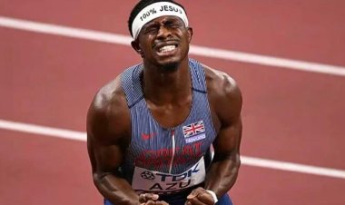 100% ജീസസ് എന്നെഴുതിയ ഹെഡ് ബാന്‍ഡുമായി ട്രാക്കിലിറങ്ങി; മതവിവാദത്തില്‍ കുടുങ്ങി ബ്രിട്ടീഷ് സ്പ്രിന്റര്‍ ജെറമിയ അസു