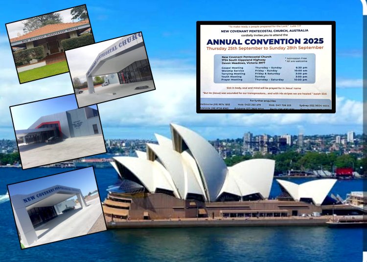 റ്റി.പി.എം ആസ്ട്രേലിയ ;  ന്യൂ കവനൻ്റ് പെന്തെക്കൊസ്തൽ ചർച്ച് കൺവെൻഷൻ സെപ്റ്റം.25 മുതൽ