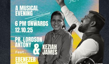 ബാംഗ്ലൂർ വിവേക് നഗർ ഐപിസി എബനേസർ - പിവെപിഎ സംഗീത ആരാധന ഒക്ടോ.12 ന്