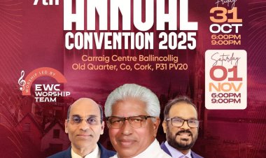 അയർലൻഡ് കോർക്ക് എബനേസർ ചർച്ച്: കൺവെൻഷനും യുവജന സമ്മേളനവും ഒക്ടോ. 31 മുതൽ