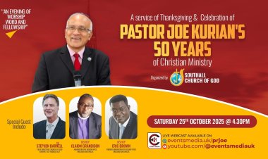 സുവിശേഷ വയലിൽ അരനൂറ്റാണ്ട് പിന്നിട്ട് പാസ്റ്റർ ജോ കുര്യൻ:   അനുമോദന സമ്മേളനം  ഒക്ടോ. 25 ന്