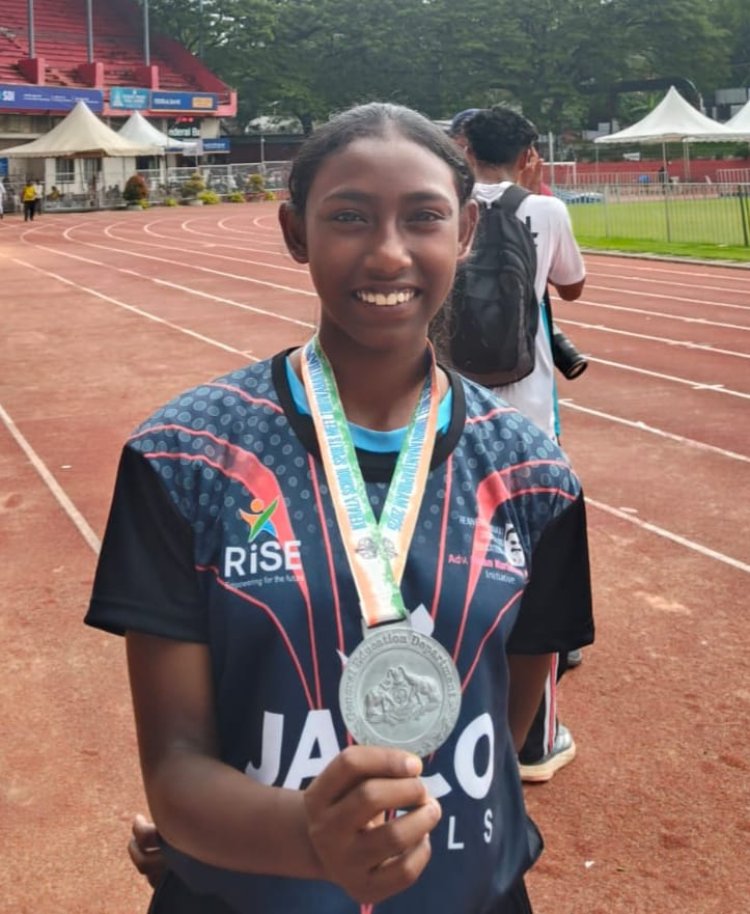 റിലെയിൽ വെള്ളി മെഡൽ നേട്ടവുമായി ഹന്നമോൾ ഷൈജു
