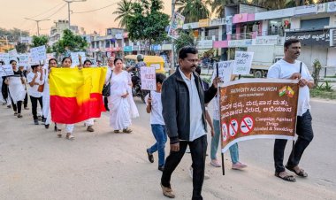 ഫെയ്ത്ത് സിറ്റി എജി യുവജനങ്ങൾ   ലഹരിക്കെതിരെ ബോധവത്കരണ റാലി നടത്തി