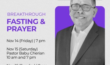 ഡാളസ് സയോൺ ചർച്ചിൽ ഉപവാസ പ്രാർത്ഥന നവം.14 മുതൽ