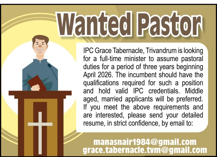 Seeking a Pastor