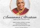 കങ്ങഴ ഇടയിരിക്കപ്പുഴ മേലേടം അന്നമ്മ ഏബ്രഹാമിന്റെ സംസ്കാരം ഫെബ്രു. 7 നാളെ ഡാളസ്സിൽ