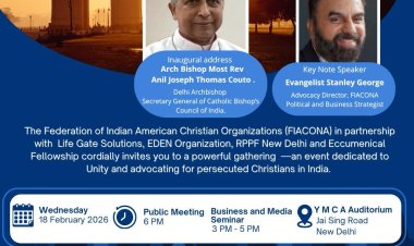 ഡൽഹിയിൽ ഐക്യ ക്രൈസ്തവ സമ്മേളനം ഫെബ്രു. 18ന്