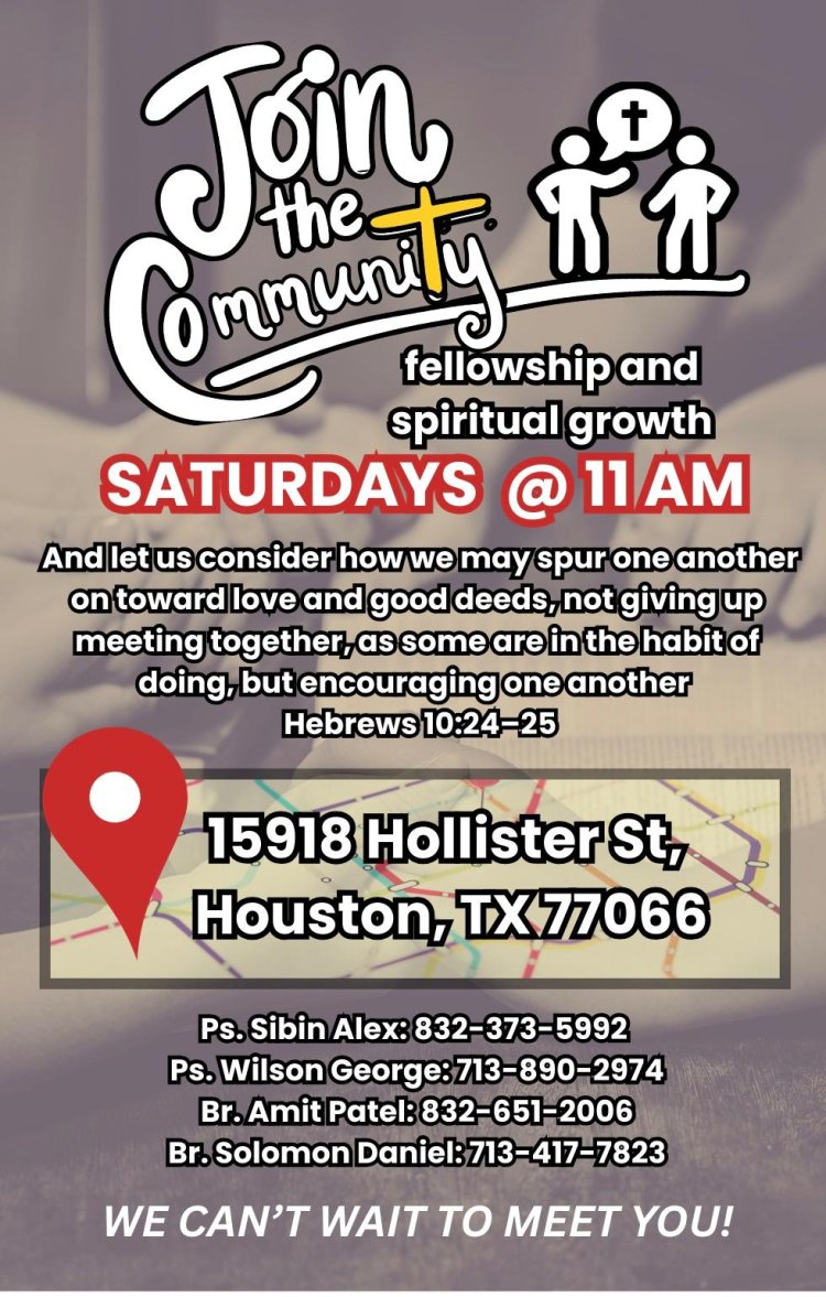 ഹൂസ്റ്റൺ ശാരോൻ ഫെല്ലോഷിപ്പ് ചർച്ച് ഔട്ട് സ്റ്റേഷൻ വർക്ക് ആരംഭിച്ചു