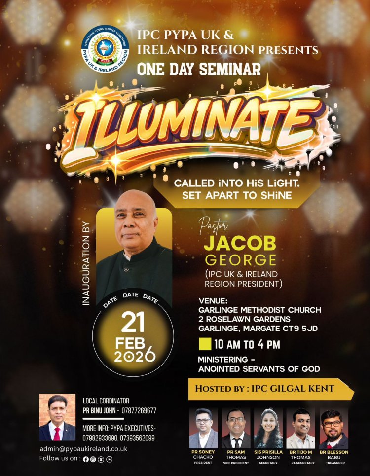 പിവൈപിഎ യുകെ & അയർലഡ് ഏകദിന സെമിനാർ ഫെബ്രു. 21ന്