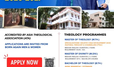 ന്യൂ ഇന്ത്യ ബൈബിൾ സെമിനാരി പായിപ്പാട്  2026-2027 അധ്യയന വർഷത്തെ പ്രവേശനമാരംഭിച്ചു