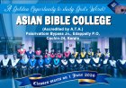 Admission Open; Classes Start On 1st June  Asian Bible College, Palarivattom