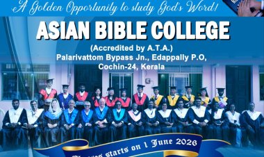 Admission Open; Classes Start On 1st June  Asian Bible College, Palarivattom