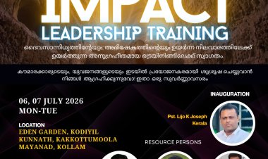 കൊല്ലത്ത് ആത്മീയ വളർച്ചാ പരിശീലന പരിപാടി ജൂലൈ 6 മുതൽ