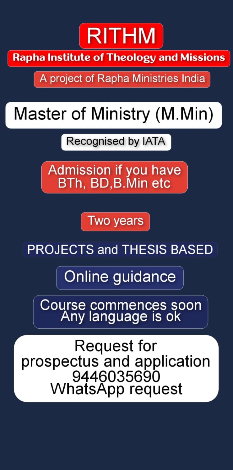 Admission Open; Rapha Institute of  Theology and Missions