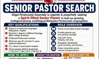 Senior Pastor Search; Gilgal Pentecostal Assembly