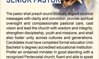 A CHURCH IN NORTH JERSEY LOOKING A SENIOR PASTOR