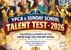 YPCA, സൺഡേ സ്കൂൾ ടാലന്റ് ടെസ്റ്റ് അനുഗ്രഹീതമായി നടന്നു