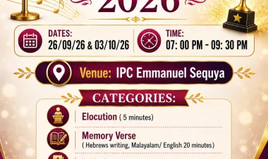 ഐപിസി ബഹ്‌റൈൻ റീജിയൻ വുമൺസ് ഫെലോഷിപ്പ് ടാലൻ്റ് ടെസ്റ്റ് സെപ്. 26ന്