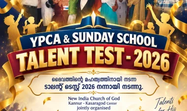 YPCA, സൺഡേ സ്കൂൾ ടാലന്റ് ടെസ്റ്റ് അനുഗ്രഹീതമായി നടന്നു
