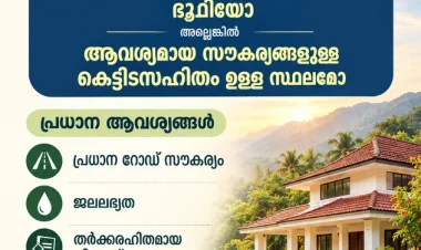 ജീവകാരുണ്യ പ്രവർത്തനങ്ങൾക്കായി സ്ഥലം ആവശ്യമുണ്ട്