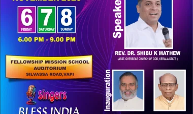 ഐ.പി.സി വാപി: 'ബ്ലെസ് വാപി 2026' നവം. 6 മുതൽ 